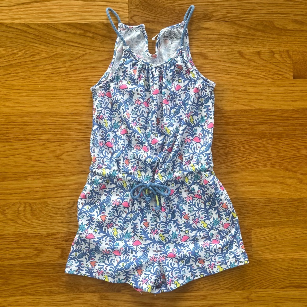 Vineyard Vines Blue and Pink Kids Romper